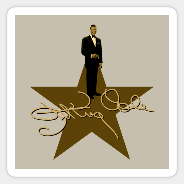 Nat King Cole - Signature Sticker by PLAYDIGITAL2020